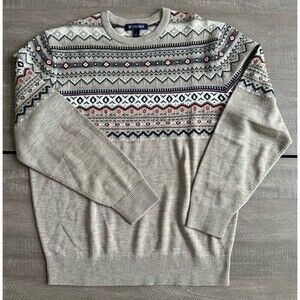 Daniel Cremieux Collection extra fine Wool Crewneck Sweater gray size large NWOT